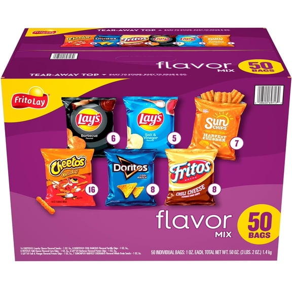 Frito-Lay Flavor Mix Chips, Variety Pack, 50 pk.