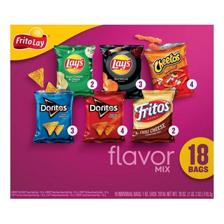 Frito Lay Flavor Mix Variety Pack, 18-Count