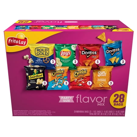 Frito-Lay Flavor Mix Variety Pack Snack Chips, 28 Count Multipack