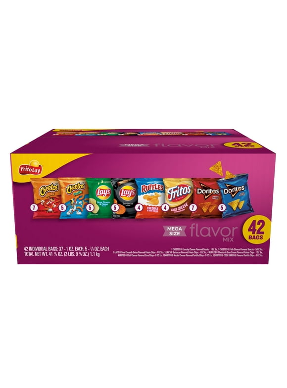 Frito-Lay Flavor Mix Variety Pack Snack Chips, 42 Count Multipack