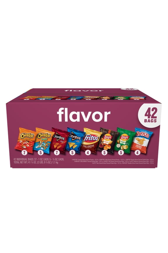 Flavor Mix Variety Pack Snack Chips, 42 Count Multipack