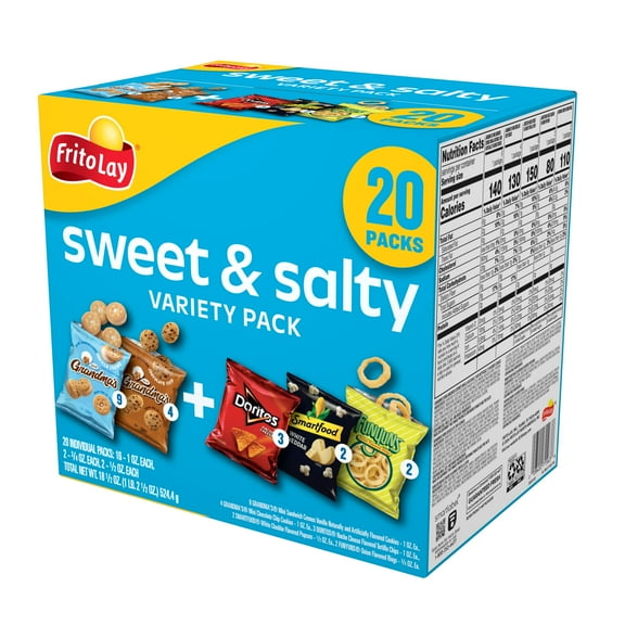 Frito-Lay Grandma's & Frito Mix Variety Pack Snack Chips, 20 Count Multipack