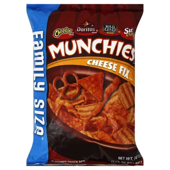 Frito Lay Munchies Cheetos Doritos Rold Gold Sun Chips Cheese Fix Snack Mix, 16.5 Oz.