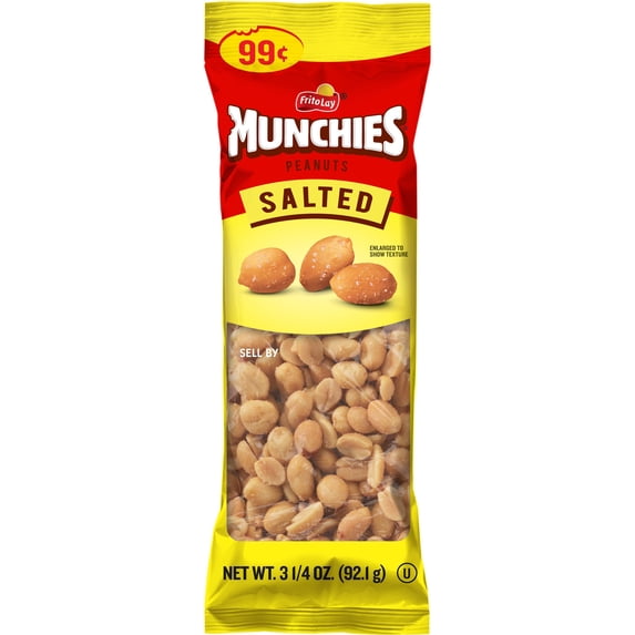 Frito Lay Munchies Salted Peanuts, 3.25oz Bag