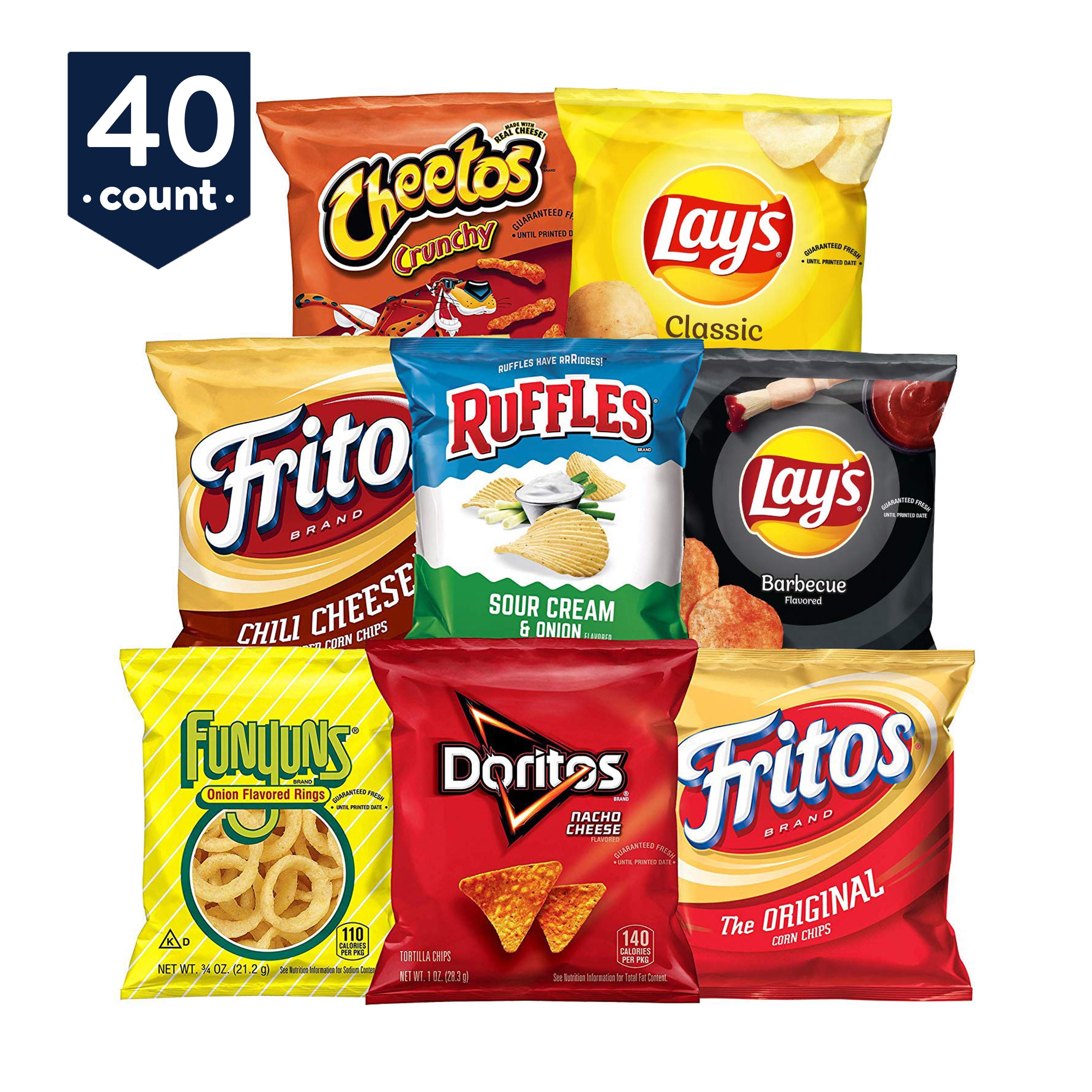 FritoLay Party Mix Snacks Variety Pack, 40 Count, 48 OFF