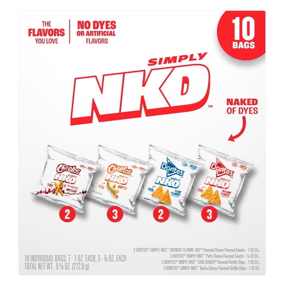 Frito Lay Simply NKD No Dyes No Artificial Flavors Variety pack Snack Mix, 9.625 oz (10 pack)