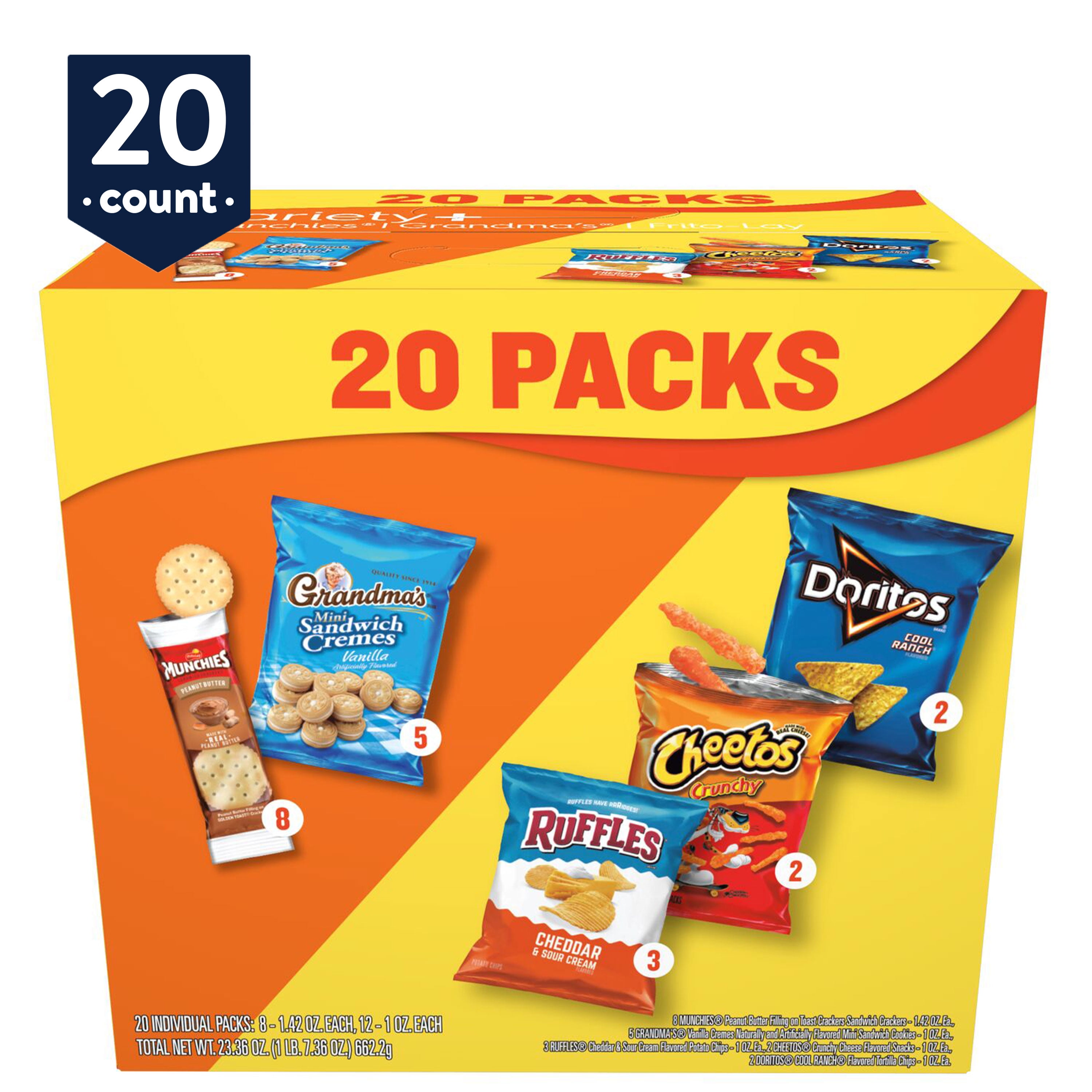Frito-Lay Ultimate Snack Care Package, Variety Assortment of Chips,  Cookies, Crackers & More, (Pack of 40)