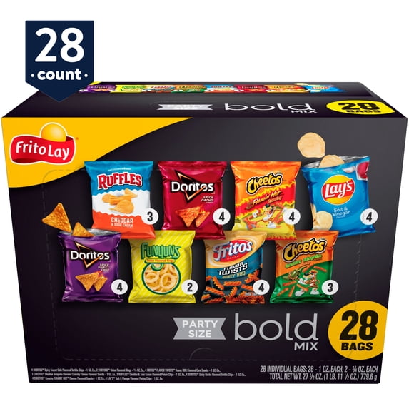 Frito-Lay Snacks Bold Mix Variety Pack, 28 Pack