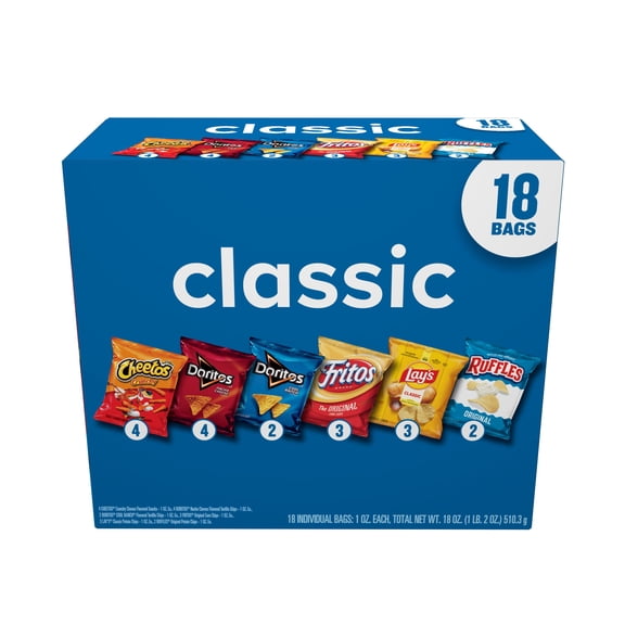 Frito Lay Snacks Classic Mix Variety pack 1 oz 18 Count