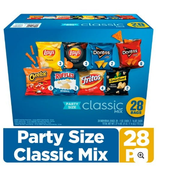Frito-Lay Snacks Classic Mix Variety Pack, 27.25 oz, 28 Count