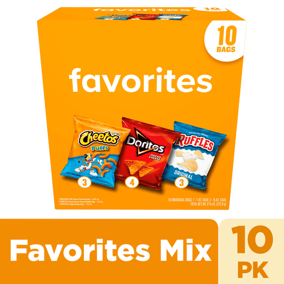 Frito-Lay Snacks Favorites Mix Variety Packs Assorted Chips & Snacks, Individually Wrapped