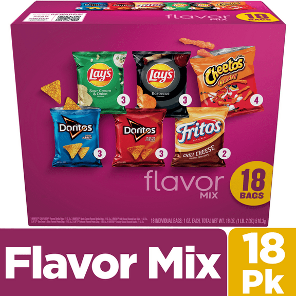 Frito-Lay Snacks Flavor Mix Variety Pack, 18 Count