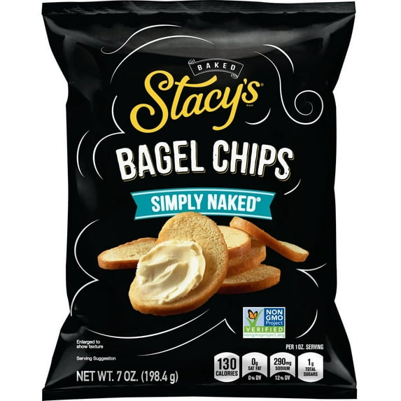Frito Lay Stacy's Simply Naked Bagel Chips, 7 oz, 12 Count