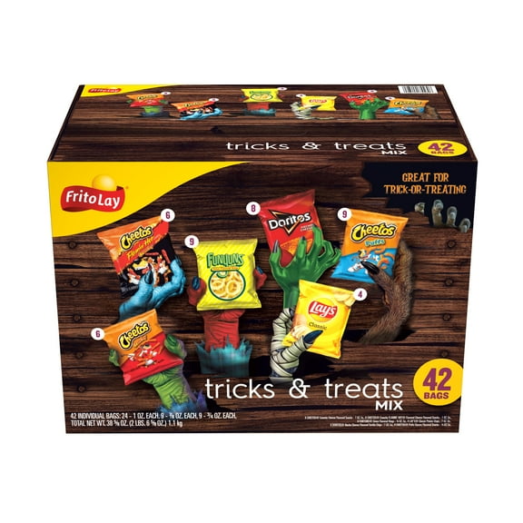 Frito Lay Tricks and Treats Mix Chips Variety Pack, Mega Size, 38.625 oz, 42 Count
