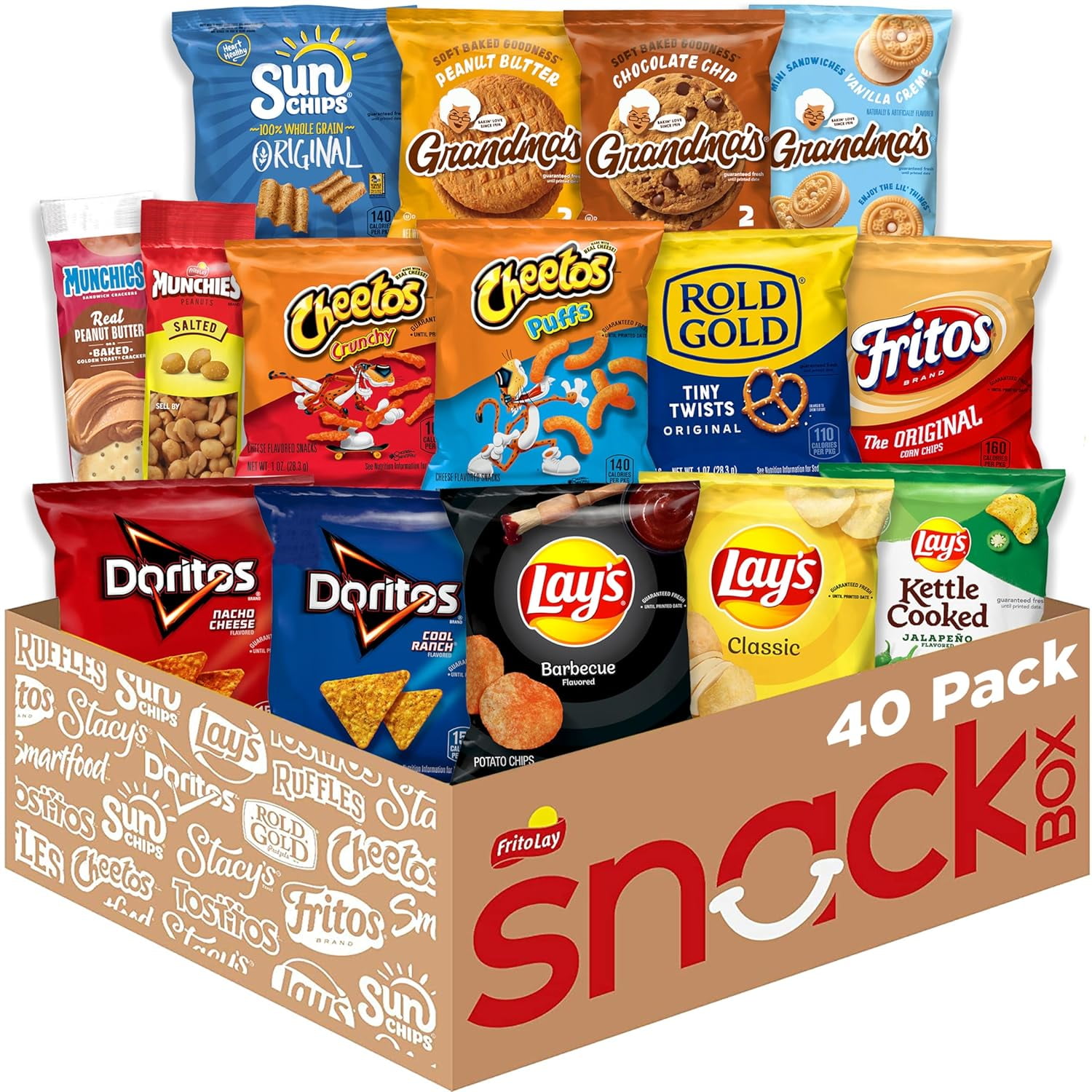 Frito Lay Ultimate Snack Care Package, Variety Assortment of Chips, Cookies, Crackers & More