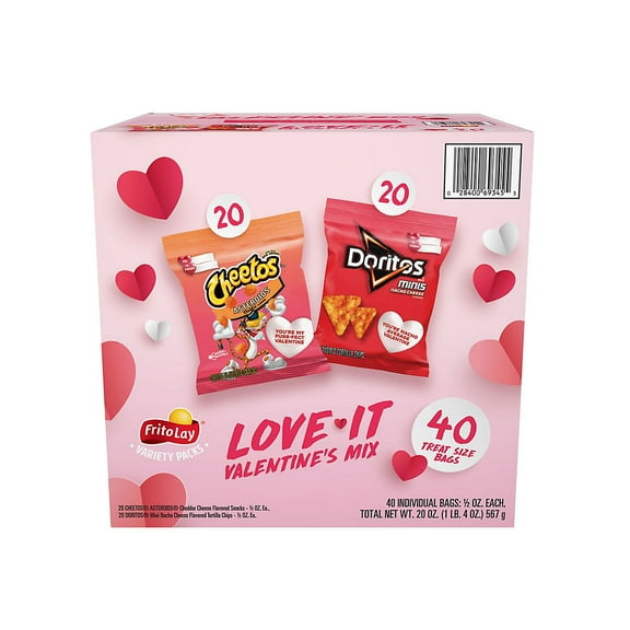 Frito-Lay Valentines Mix Doritos and Cheetos Variety Pack, 40 ct