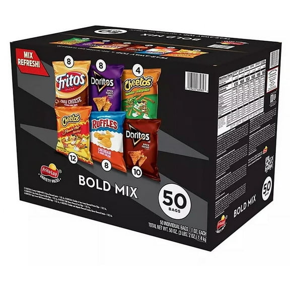 Frito-Lay Variety Bold Mix Pack- 50 Count