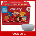 thumbnail image 1 of Frito-Lay Variety Pack Chips & Snacks, 30 Count Single Serve Bags with Bowl, 1 of 5