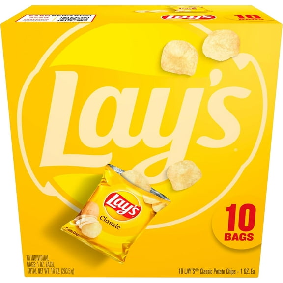 Frito Lay's Classic Potato Chips Bags, 1 Oz, 10 Ct