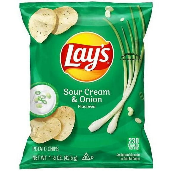 Frito Sour Cream And Onion Potato Chips, 1.5 Oz Bag (Pack Of 6)
