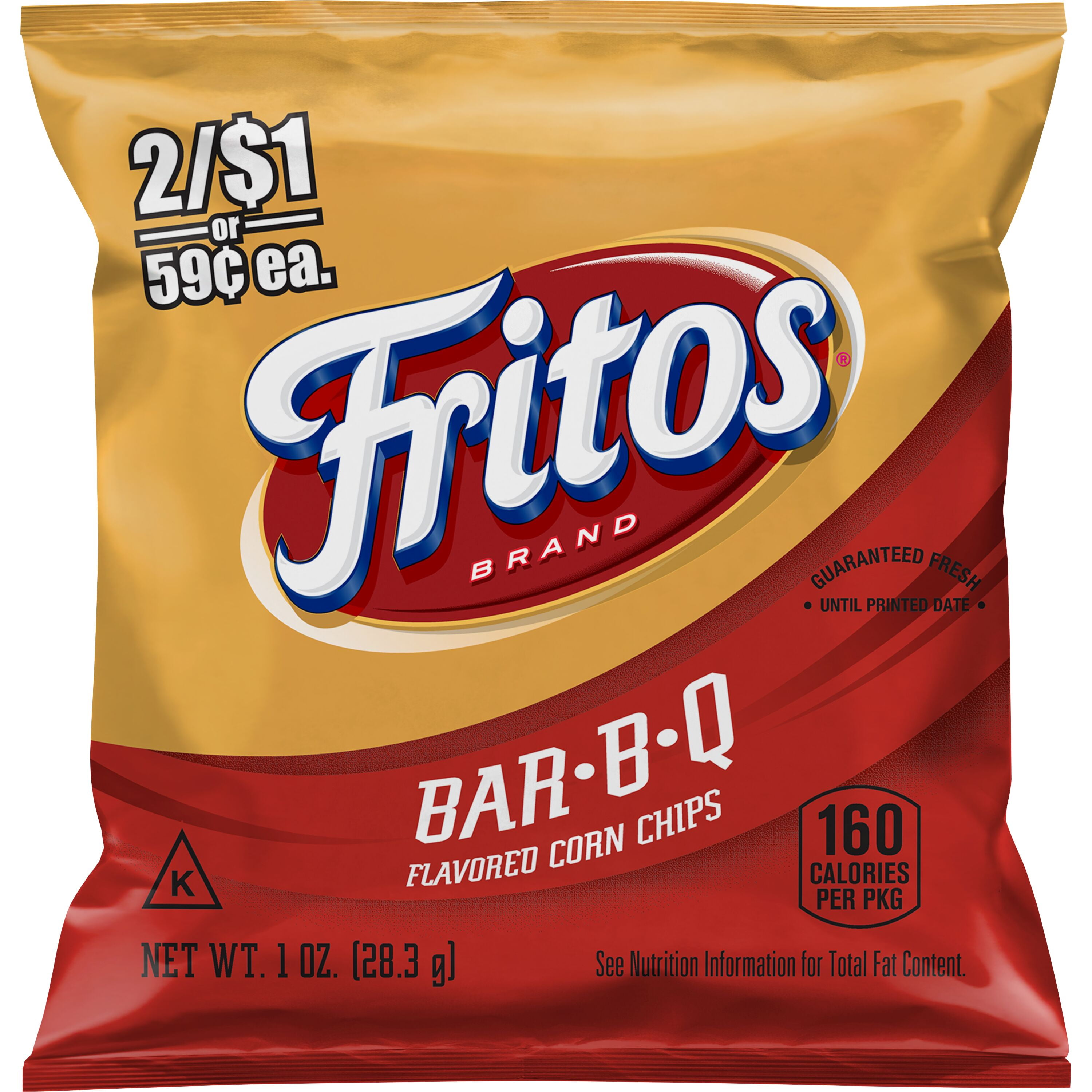 Fritos Bar-B-Q Flavor Corn Chips Snack Chips, 1.0oz Bag Single Pack