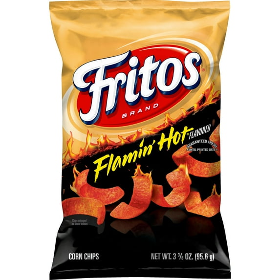 Fritos Corn Chips Flamin' Hot Flavored, 3.375 oz Bag