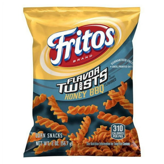 Fritos Flavor Twists Corn Snacks Honey BBQ Flavored 2 Oz