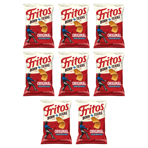 Fritos Corn Chips, Original, 3.5 oz Bag (Pack of 8)