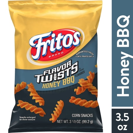 Fritos Flavor Twists Corn Snacks Honey BBQ Flavored Snack Chips 1PACK