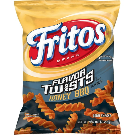 Fritos Flavor Twists Honey BBQ Flavor Corn Snacks, 9.25 Ounce Bag
