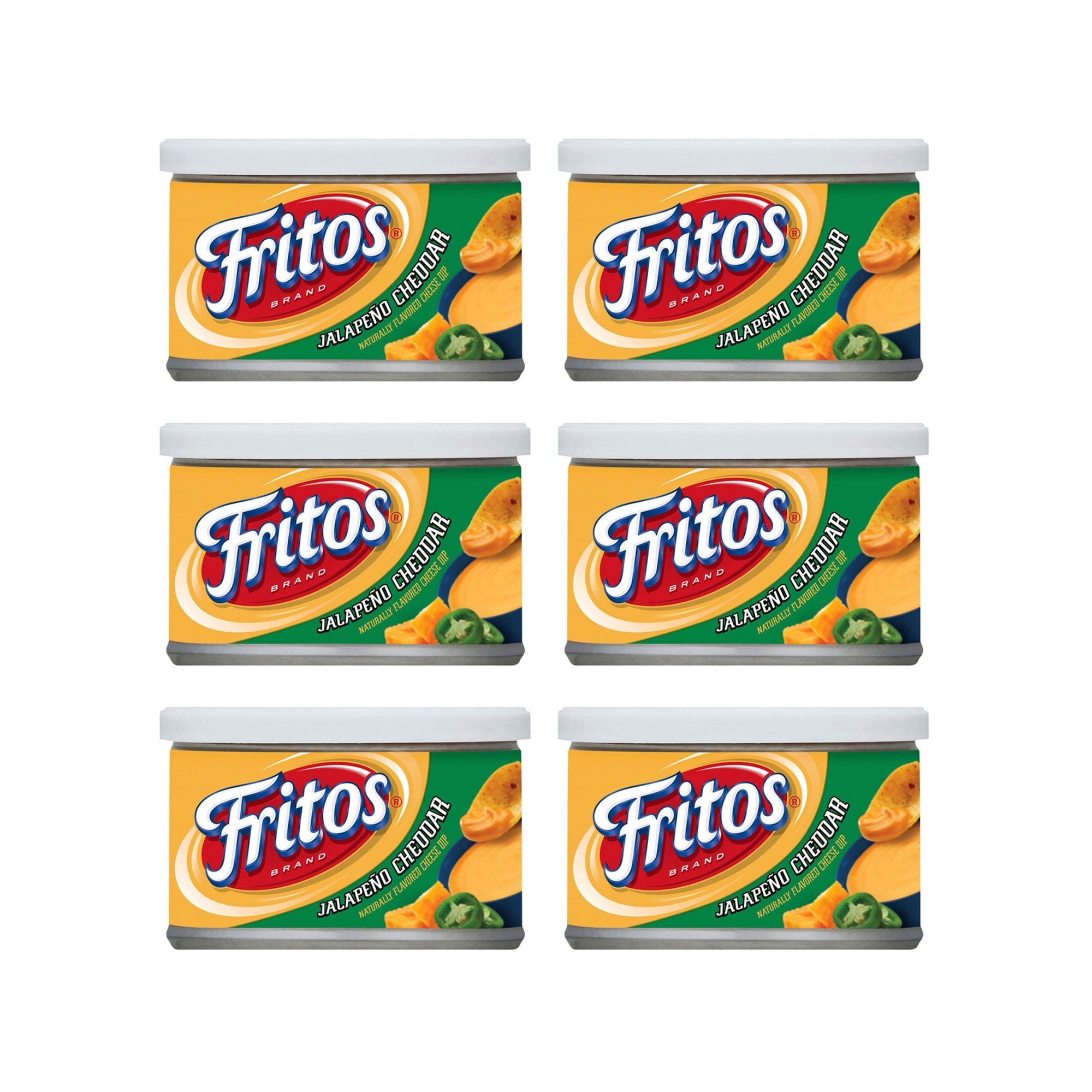 Fritos Jalapeno Cheddar Naturally Flavored Cheese Dip, Can 9 oz (Pack of 6)