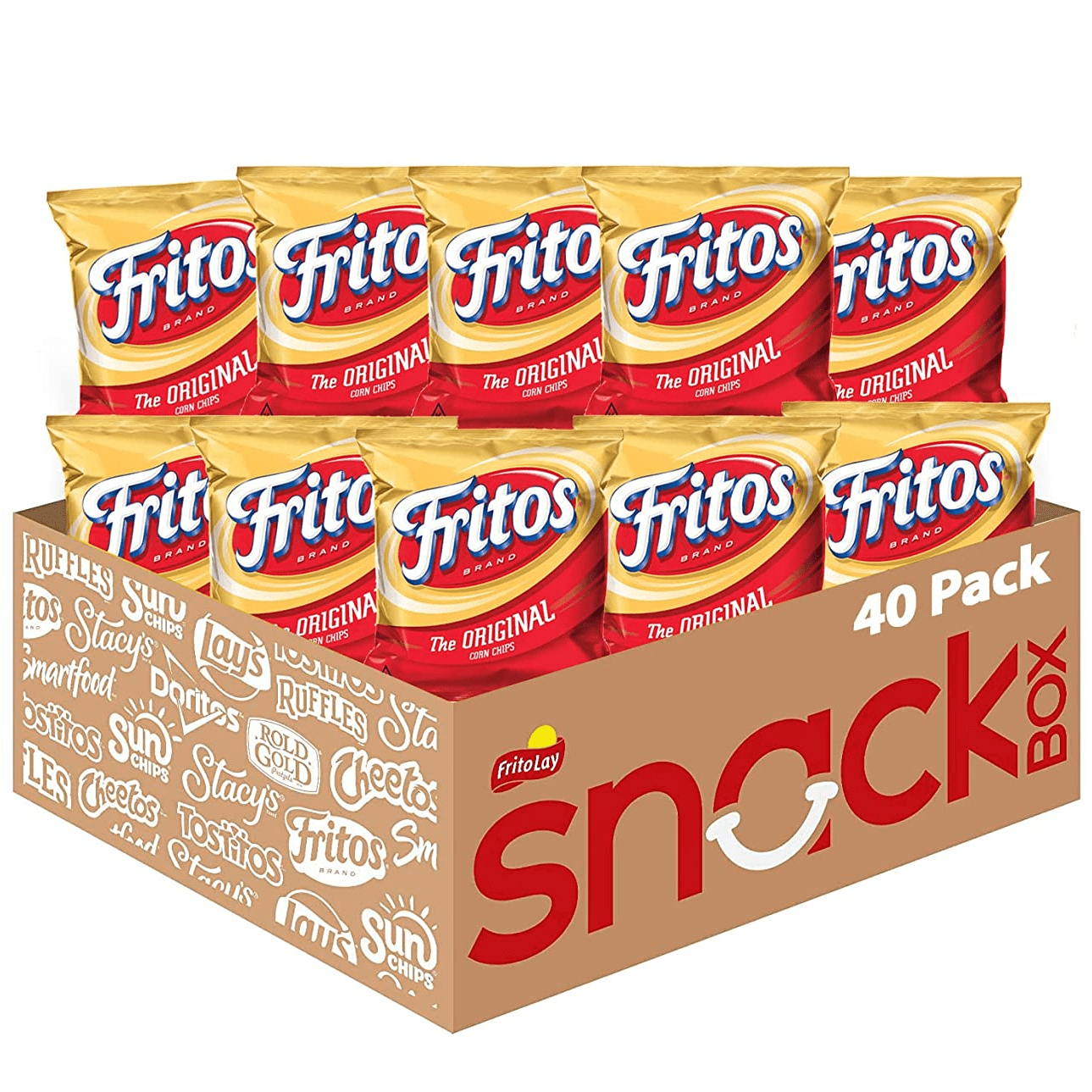 Fritos Original Corn Chips Snacks, 1 oz Bags, 40-Unit Multipack