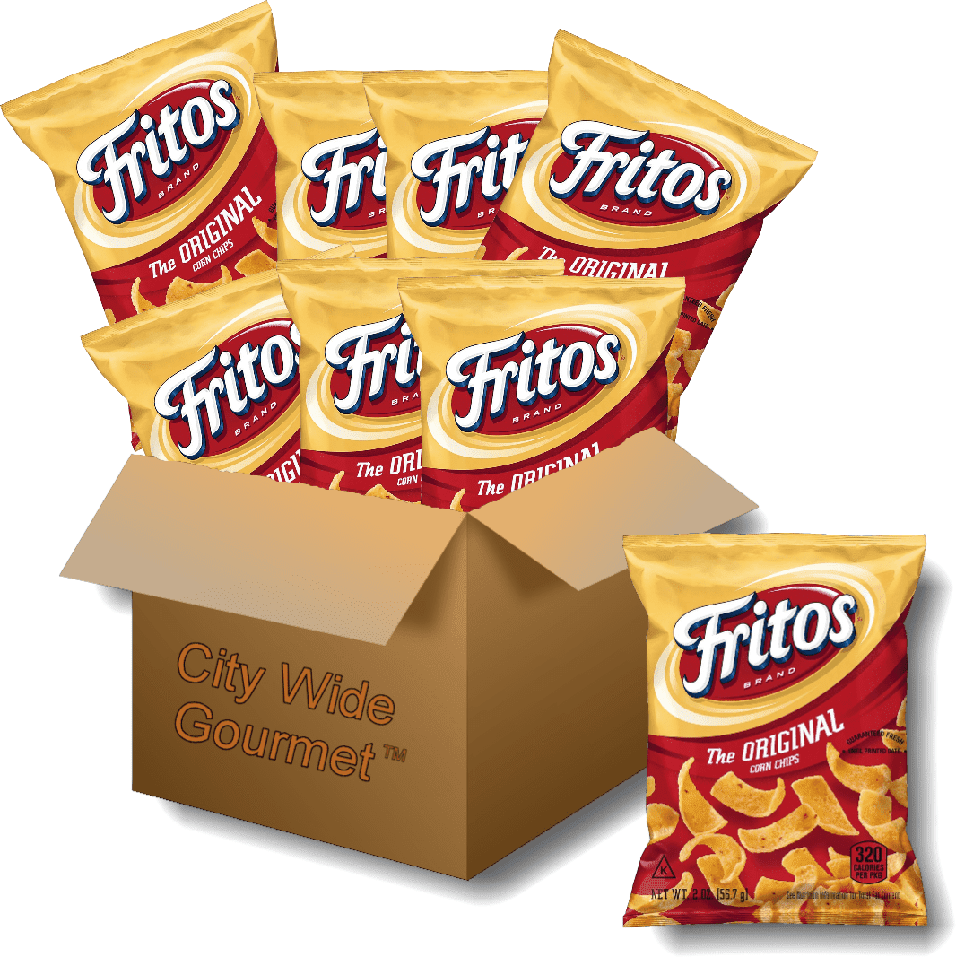 Fritos Original Corn Chips 2 ounce bags (Pack of 8) , Bundled by City Wide Gourmet