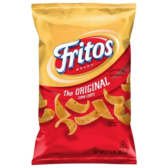 Fritos Original Corn Chips Snacks, 3.375 oz Bag - 2 pack