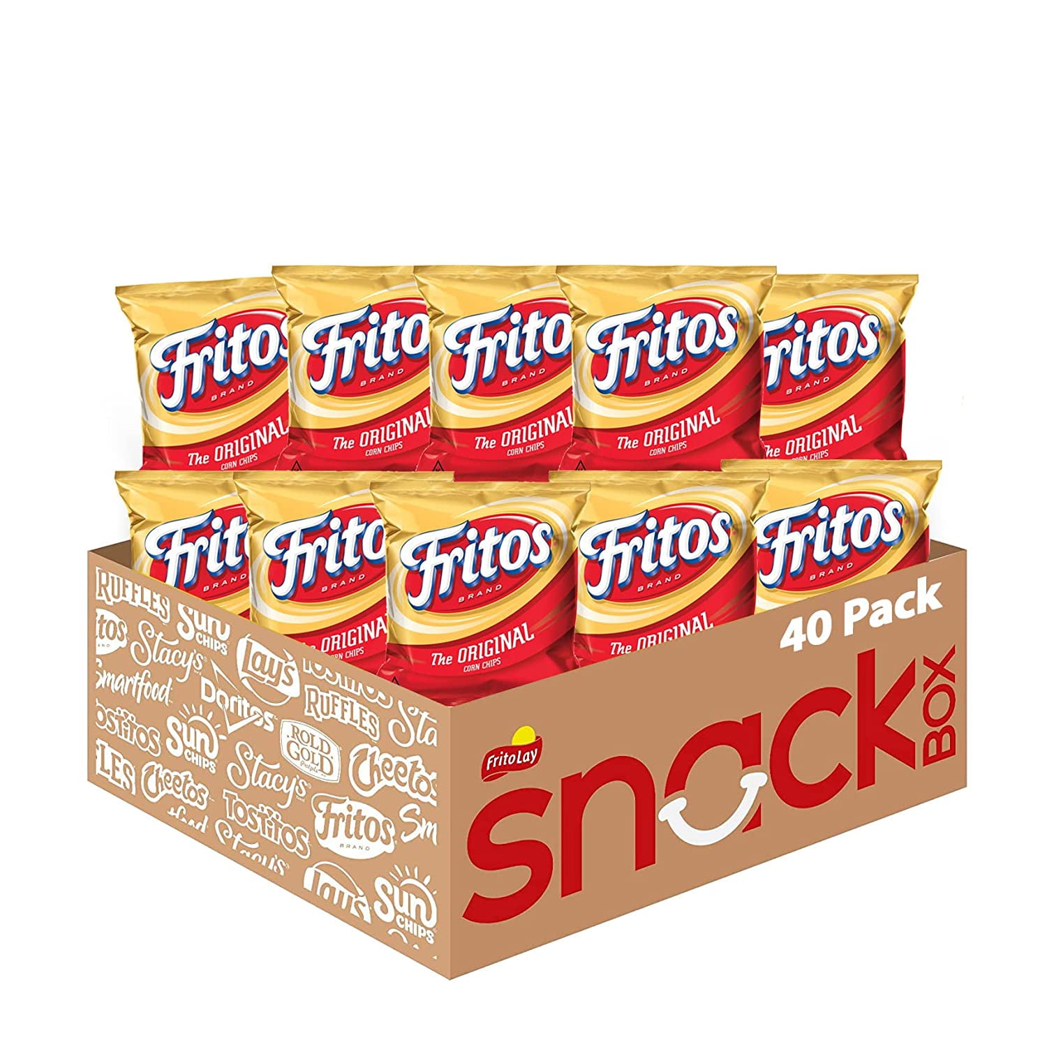 Fritos Original Corn Chips Snacks, 1 oz Bags, 40 Count Multipack