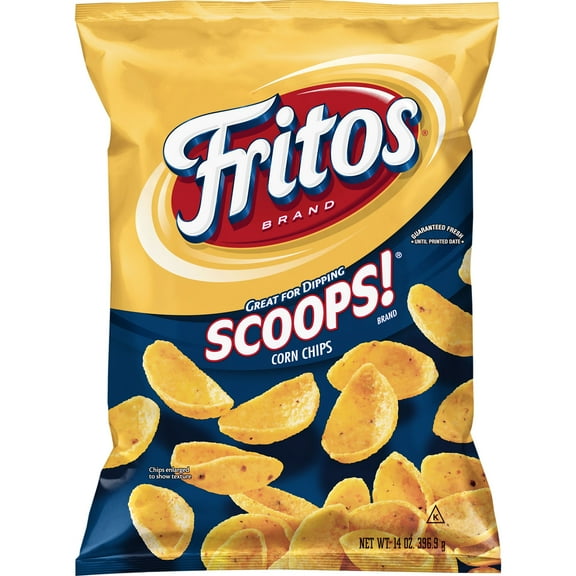 Fritos Scoops! Corn Chips Snack Chips, 14 Ounce Bag.