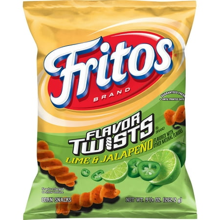 Fritos Flavor Twists Corn Snacks, Lime & Jalapeno Flavor, 9.25 oz