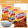 thumbnail image 1 of Fritos Variety Pack Chili Cheese Scoops & BBQ Flavor Corn Chips Crunchy Snack Bundle, 27.75 Oz Total Weight -Variety Pack with Bowl by OMA., 1 of 7