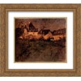 thumbnail image 1 of Frits Thaulow 2x Matted 22x20 Gold Ornate Framed Art Print 'Beaulieu', 1 of 2