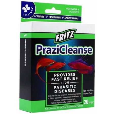 Fritz Aquatics PraziCleanse Parasitic Treatment [New Aquarium Supplies, , Aquarium Parasite and Ick Care, Fritz Aquatics, Aquarium Supplies] 20 count
