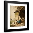 thumbnail image 1 of Fritz Beinke 13x18 Black Modern Framed Museum Art Print Titled - Knitting Goose Girl, 1 of 5