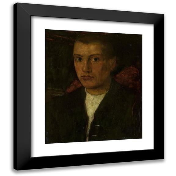 Fritz Boehle 20x23 Black Modern Framed Museum Art Print Titled - Self-Portrait