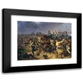 thumbnail image 1 of Fritz L' Allemand 18x14 Black Modern Framed Museum Art Print Titled - Episode from the Meeting Near Znaim 1809 (1845), 1 of 5