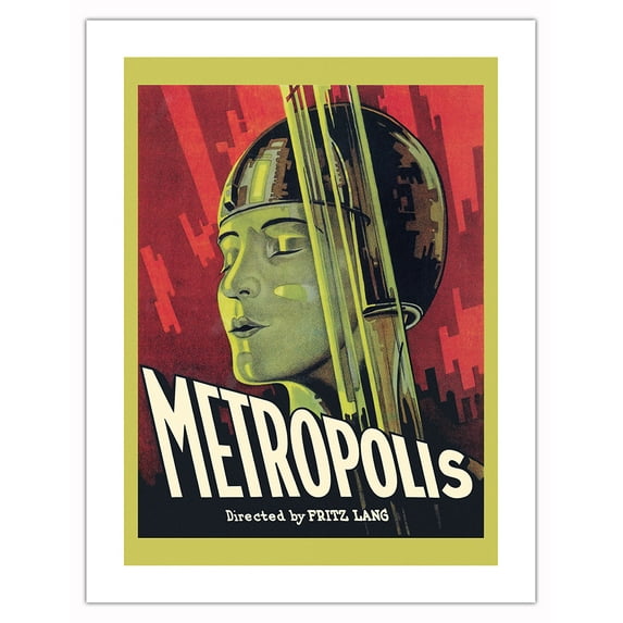 Fritz Lang’s Metropolis - Starring Bridgitt Helm - Vintage Film Movie Poster c.1927 - Bamboo Fine Art 290gsm Paper (Unframed) 17x22in