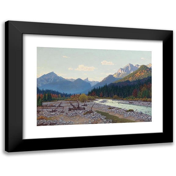 Fritz Müller-Landeck 18x14 Black Modern Framed Museum Art Print Titled - Tal Bei Schloss Linderhof