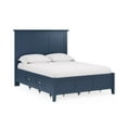 thumbnail image 1 of Fritz Queen Size Storage Bed - Three Panel Beveled Top - Solid Wood - Blue, 1 of 4