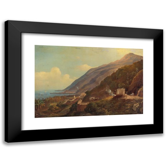 Fritz Sigfried Georg Melbye 14x11 Black Modern Framed Museum Art Print Titled - New Path of Maiquetia