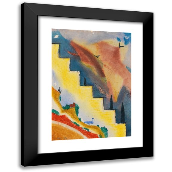 Fritz Stuckenberg 11x14 Black Modern Framed Museum Art Print Titled - Landscape (1927)