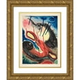 thumbnail image 1 of Fritz Stuckenberg 19x24 Gold Ornate Framed and Double Matted Museum Art Print Titled - Abstract&nbsp;Forms (1922), 1 of 4