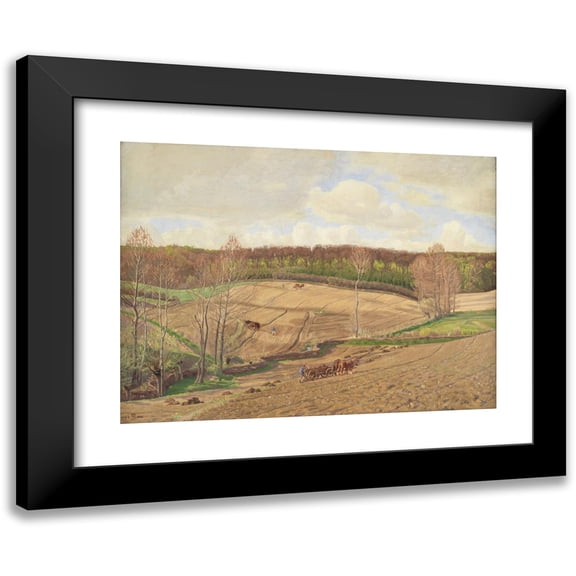 Fritz Syberg 14x11 Black Modern Framed Museum Art Print Titled - At Spring Time (1900 - 1901)